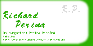 richard perina business card